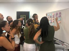 Participants collaborating in a workshop